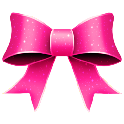 Christmas Pink Ribbon Icon, PNG ClipArt Image