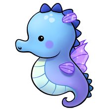 Cartoon seahorse clipart