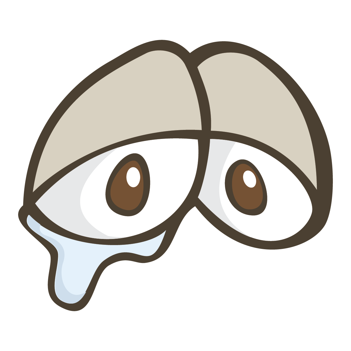 Crying cartoon eyes clipart