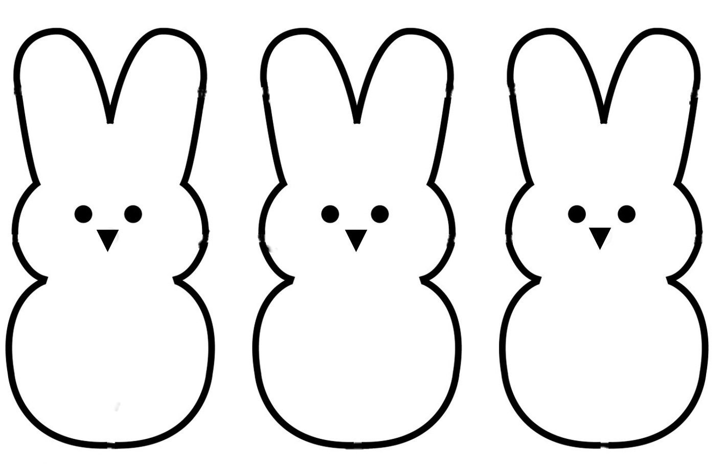 Bunny Head Outline Template ClipArt Best