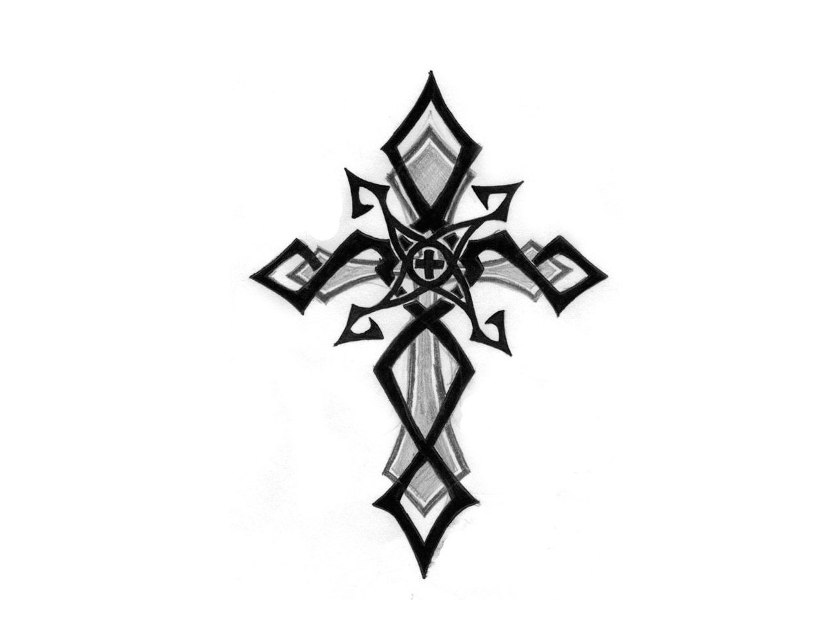 Simple Tribal Cross Tattoos Best Home Decorating Ideas Clipart ...