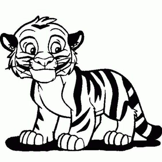 Coloring pages, Cartoon and Tiger cubs