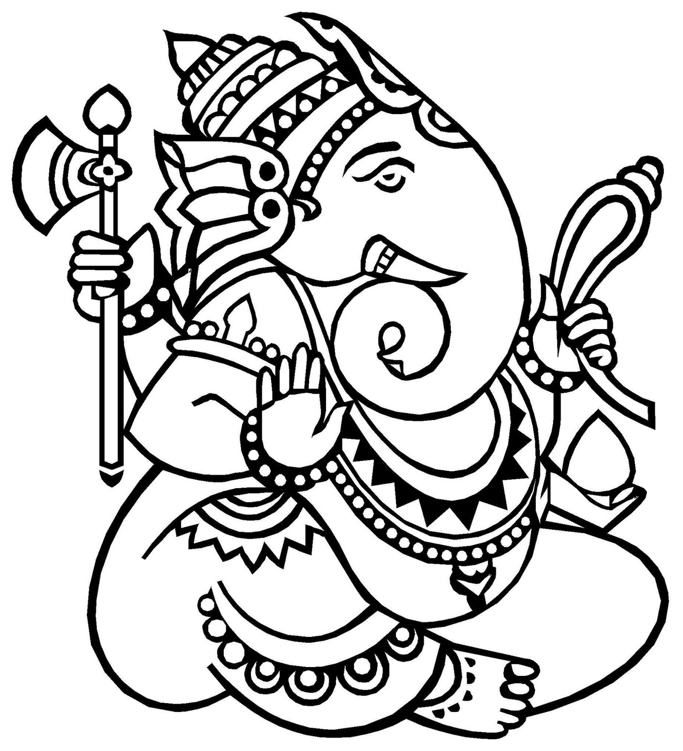 Ganesh Line Art Clipart - Free to use Clip Art Resource