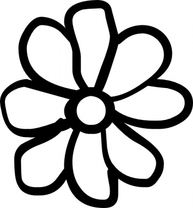 Flower outline clipart