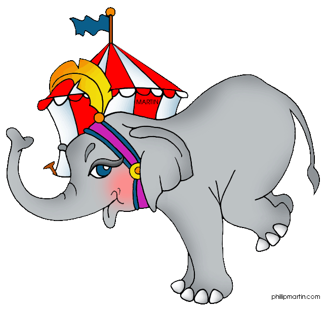 Free circus elephant clipart