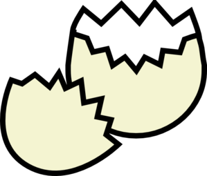 Cracked egg clipart black and white