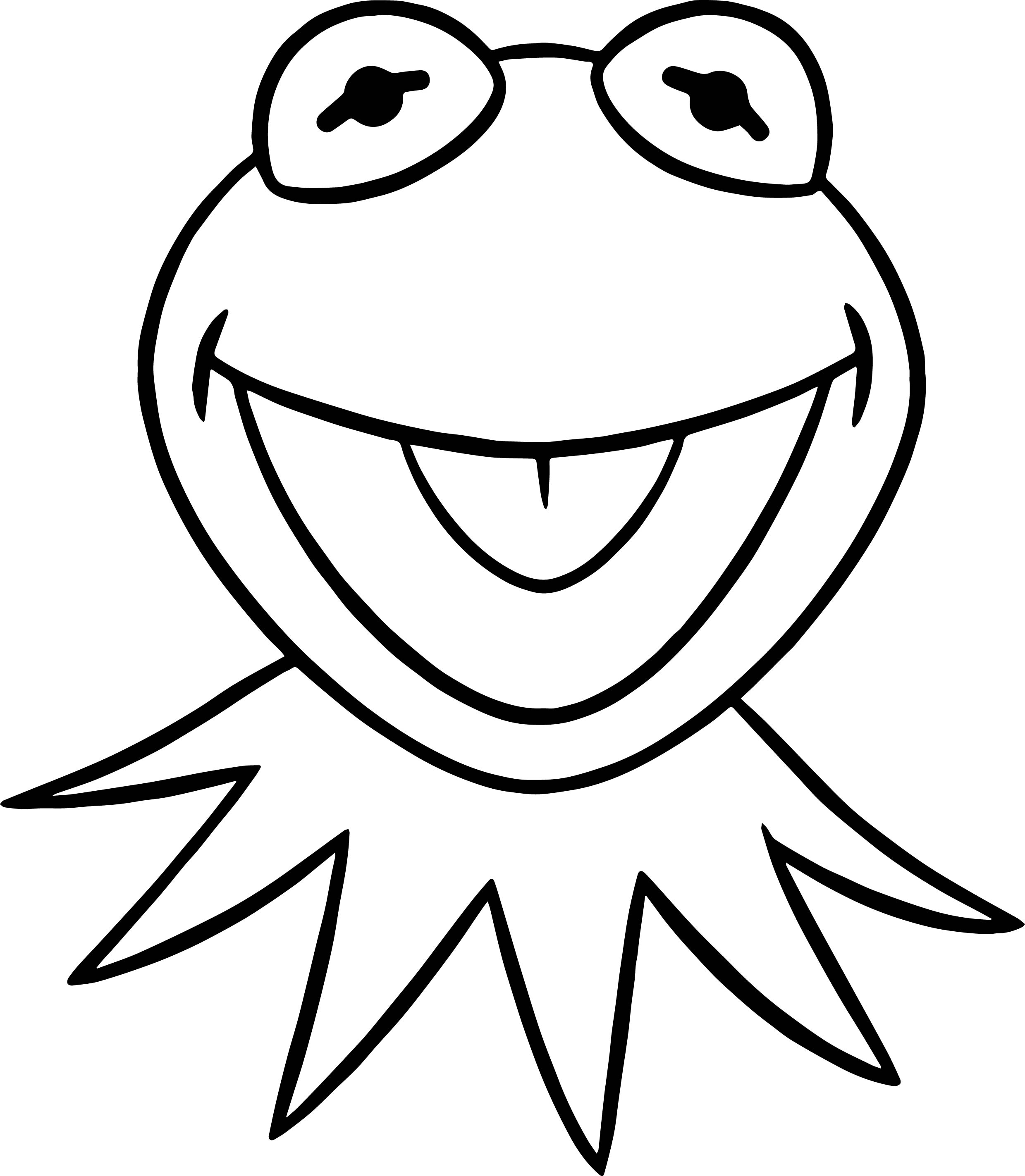 The Muppets Kermit The Happy Frog Coloring Pages | Wecoloringpage