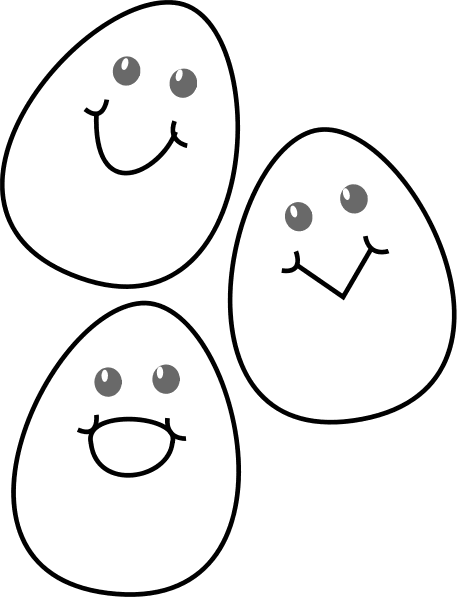 Easter Black And White Clipart