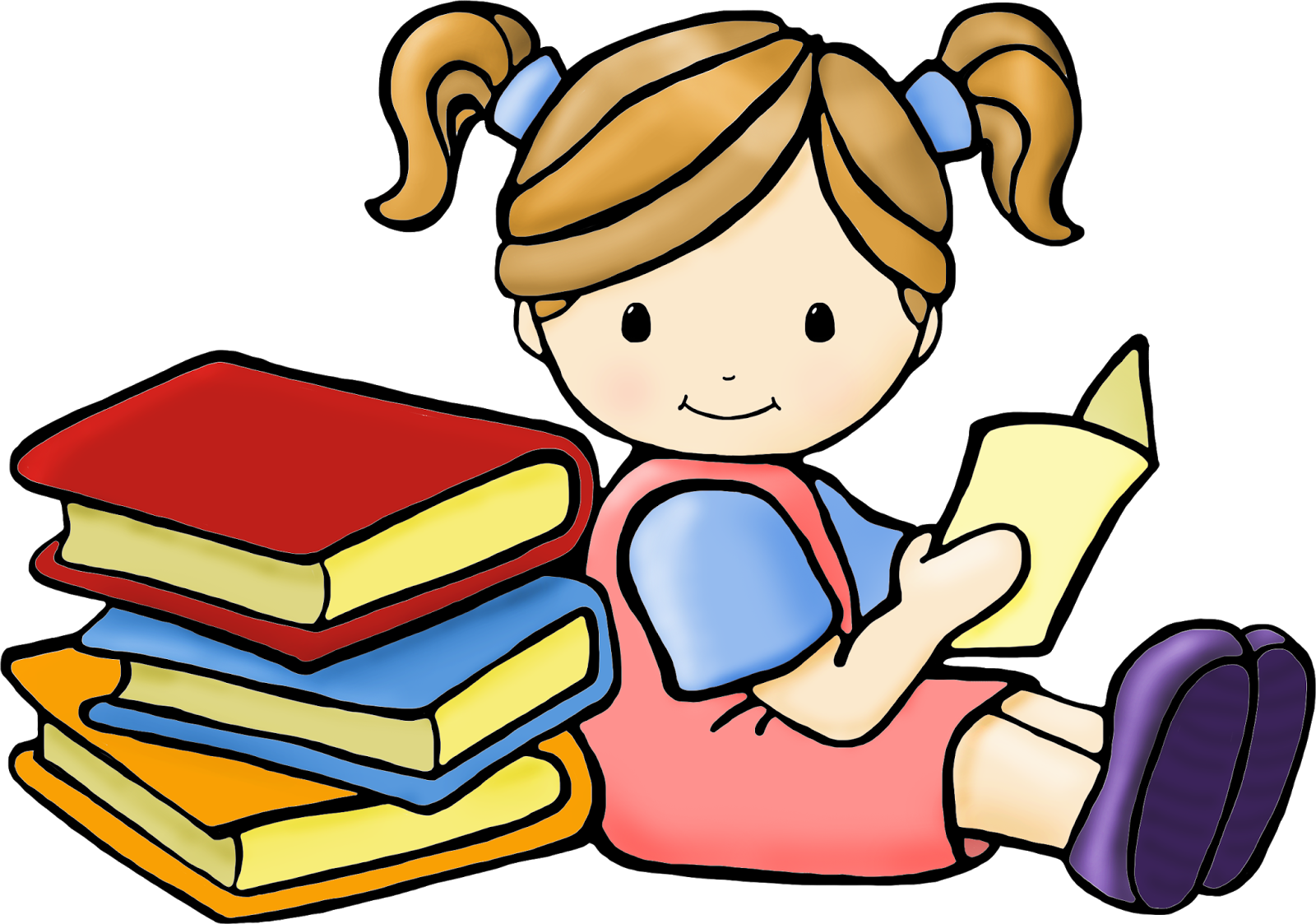 clipart kid reading | Clipart