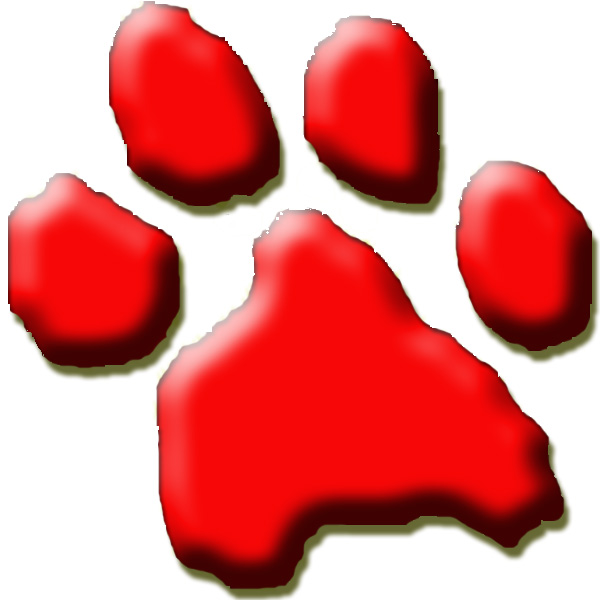 Red Paw Prints Clipart Best