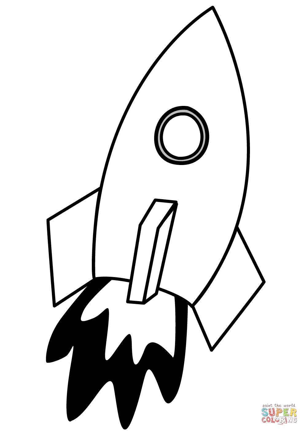 rocketship coloring page