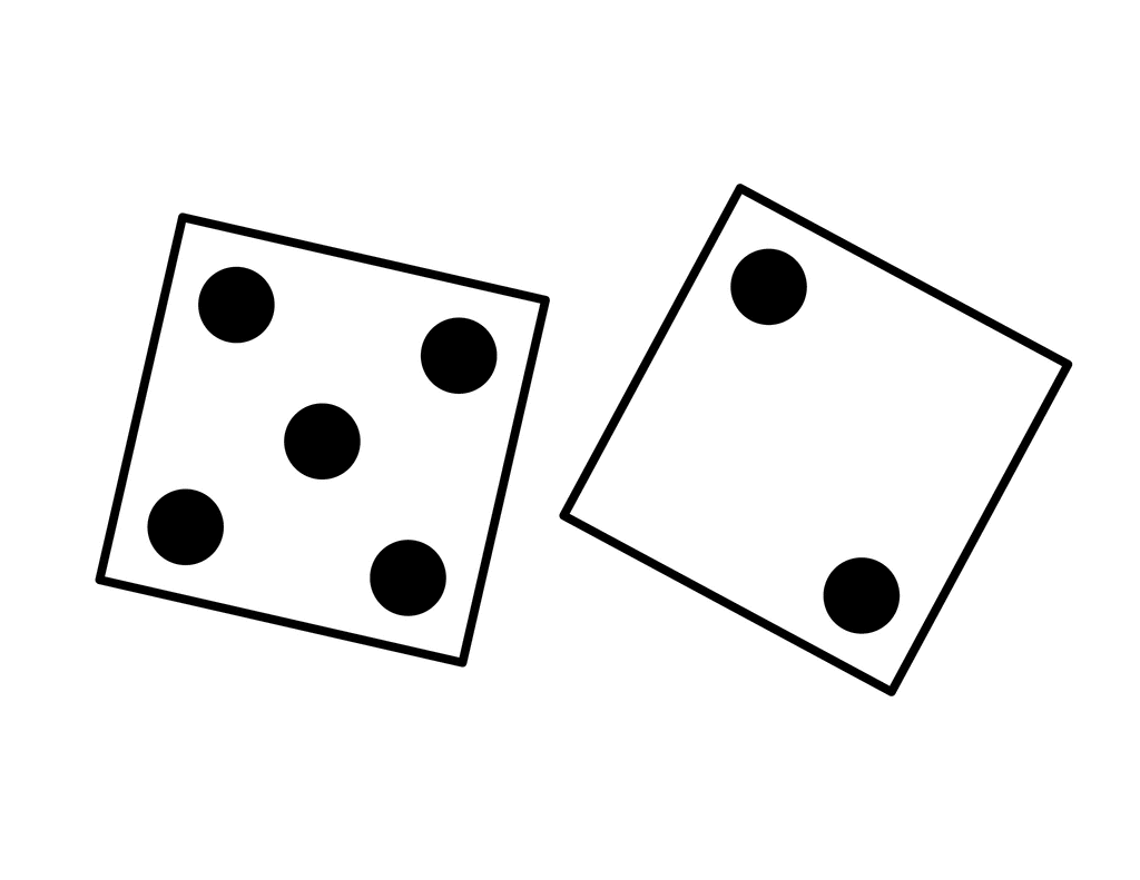 Fives dice clipart