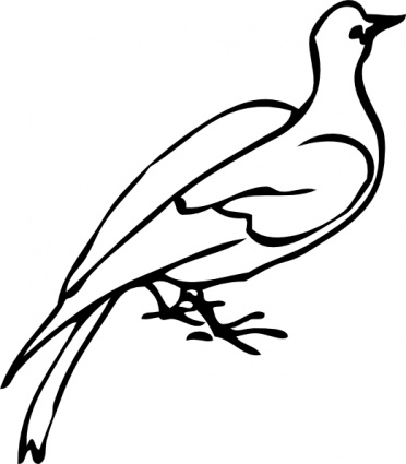 Bird Clip Art Black And White