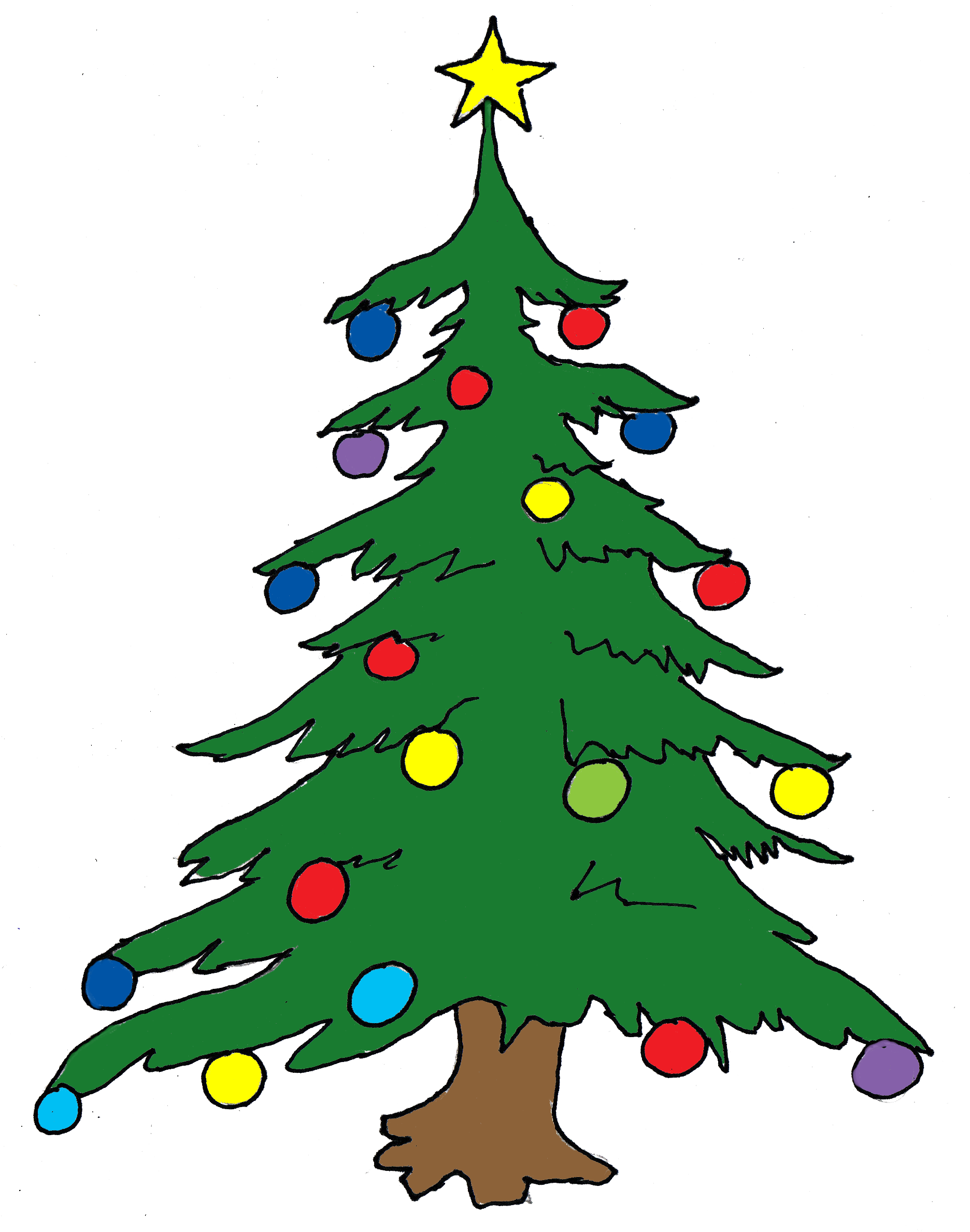Christmas Tree Clip Art Free - Tumundografico