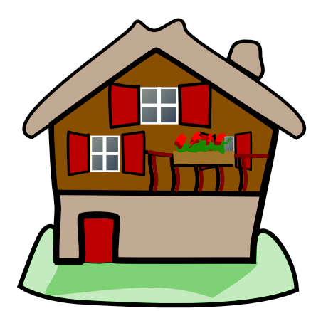 Free Simple Cottage Style House Clip Art