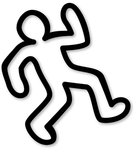 Dead Body Outline Clipart