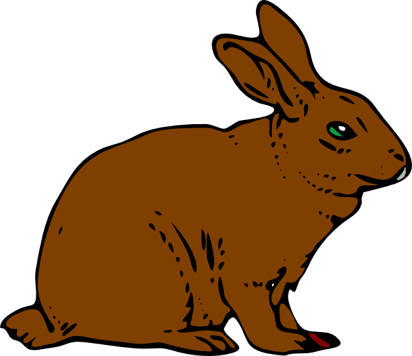 Brown rabbit clipart