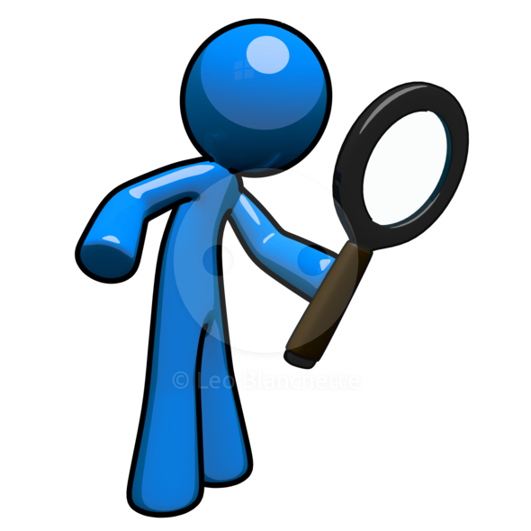 Magnifying glass detective clipart