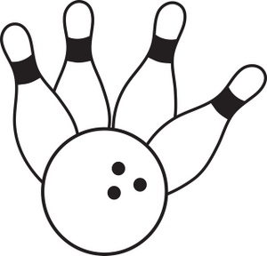 Ball And Bowling Pins Clipart