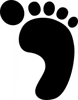 Cute foot outline clipart