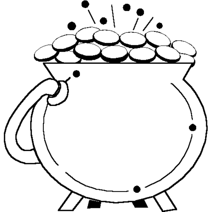 St Patrick Day Pot Of Gold - AZ Coloring Pages