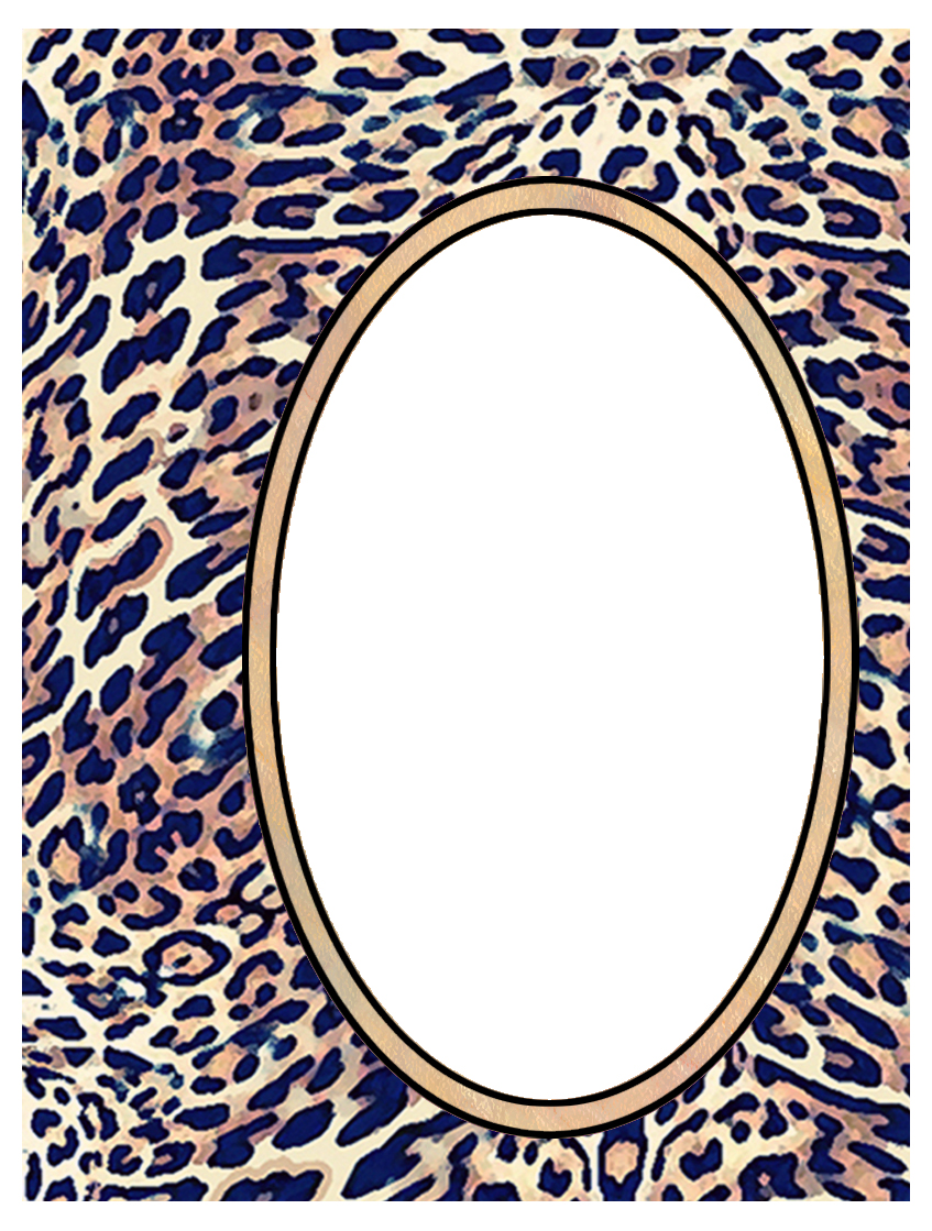 Cheetah print border clipart