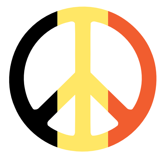 Clip Art: Belgium Peace Symbol Flag Cnd Logo ...