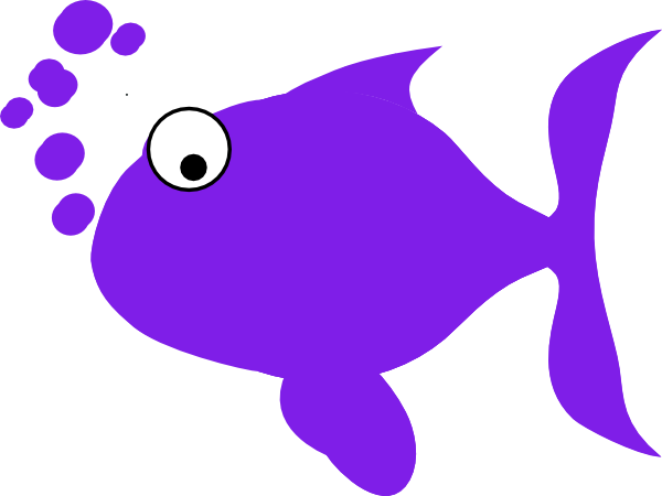 Purple Fish clip art - vector clip art online, royalty free ...