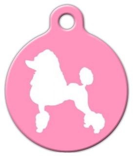 Poodle Silhouette ID Tag | Dog Tag Art