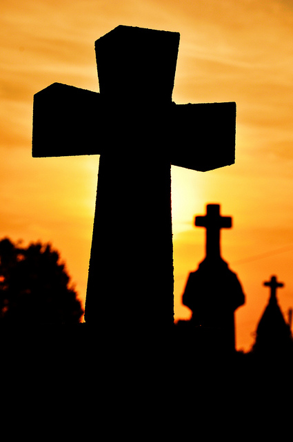 Silhouette Crosses at St. Celestine Catholic Church, Indiana ...