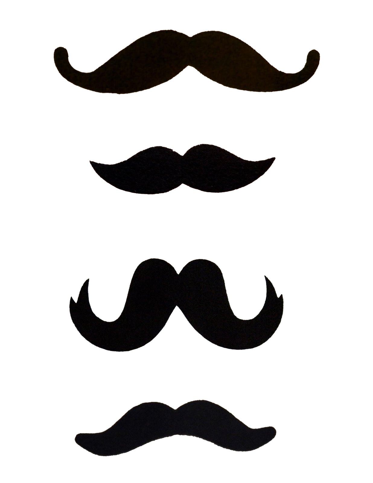 Mustache Cut Outs Printable - ClipArt Best