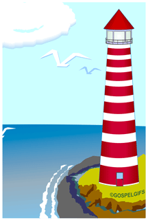 Clip Art Image: Christian Lighthouse Image 3