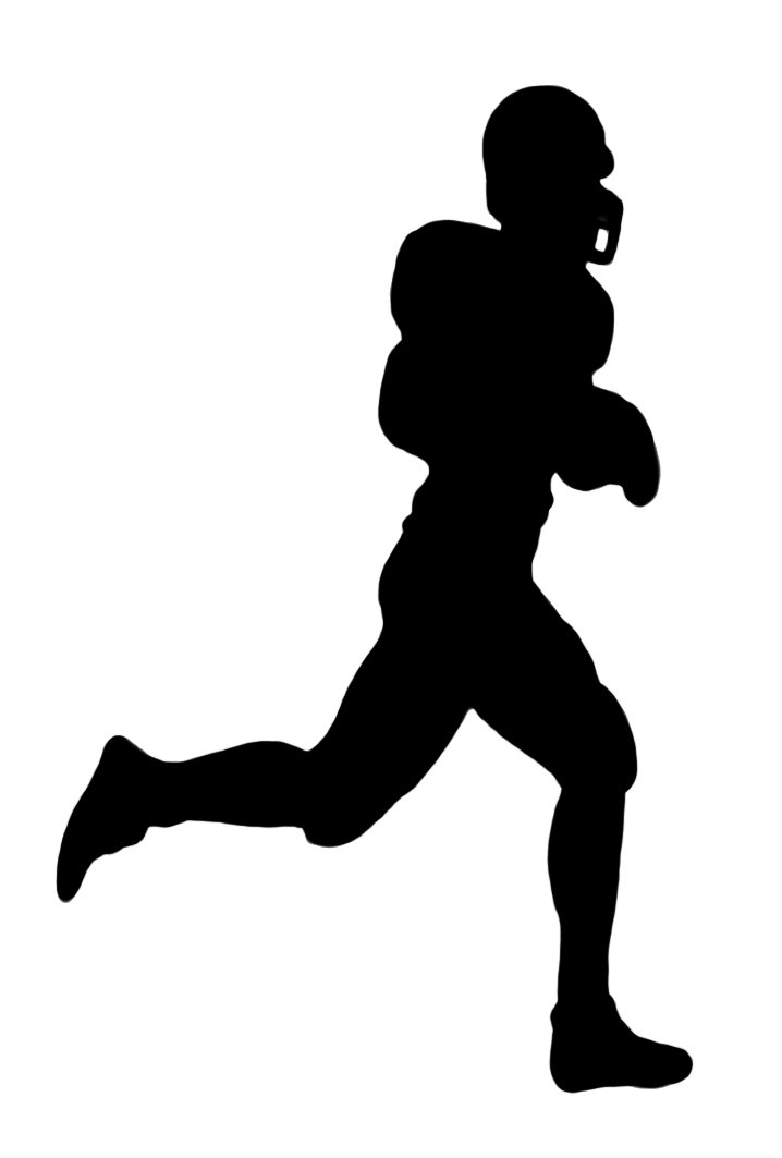 Football players silhouette clipart