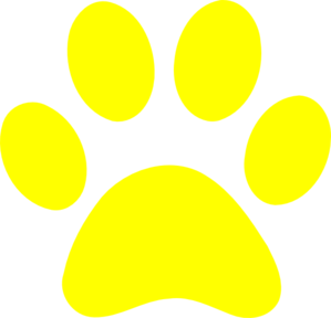 Yellow Paw Print Clipart