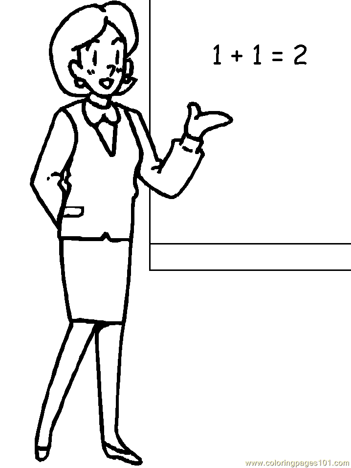 Teacher Coloring Pages