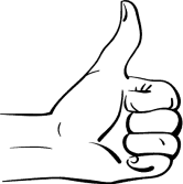 Clipart of a thumbs up