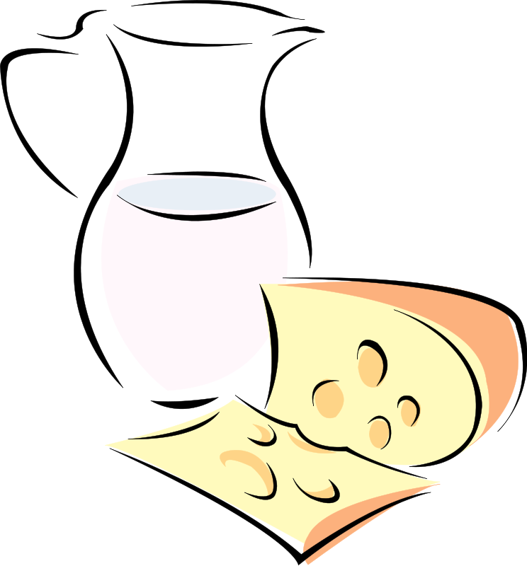Milk and egg clipart
