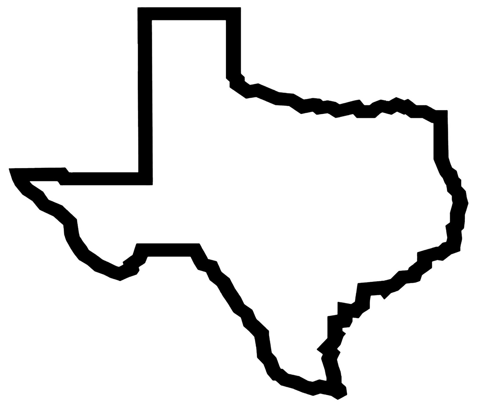 Map of texas clipart