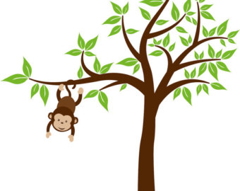 Monkey In Tree Clipart