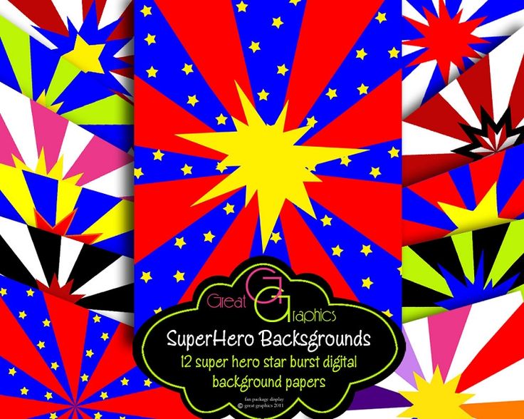 Superhero Backgrounds Group (58+)