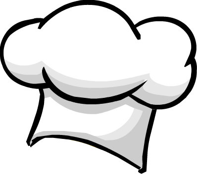 Chef hat clipart black and white