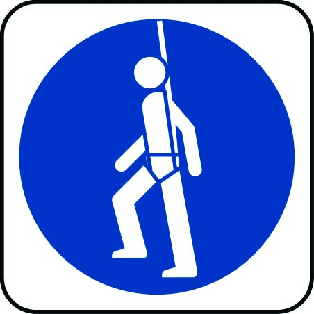 Mandatory – Safety harness symbol sign - StockSigns