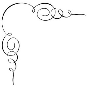 Black And White Calligraphy Borders Clipart