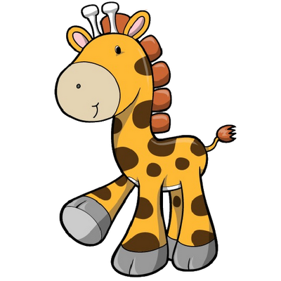 Animated giraffe clipart