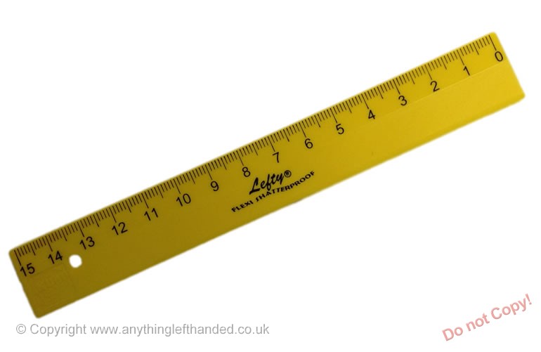 Small plastic ruler 15cm left handed
