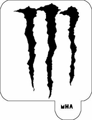 MR. HAIR ART STENCIL - MONSTER ENERGY LOGO