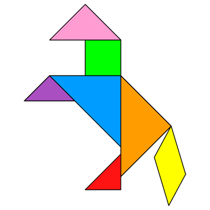 Tangram Horse - Tangram solution #23 - Providing teachers and ...