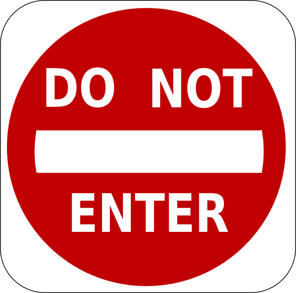 Do Not Enter Sign Clip Art