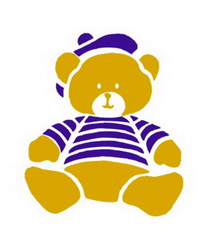 Buckingham Stencils :: Glasswork :: Teddy Bear 0030