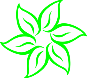 Bright Green Flower clip art - vector clip art online, royalty ...